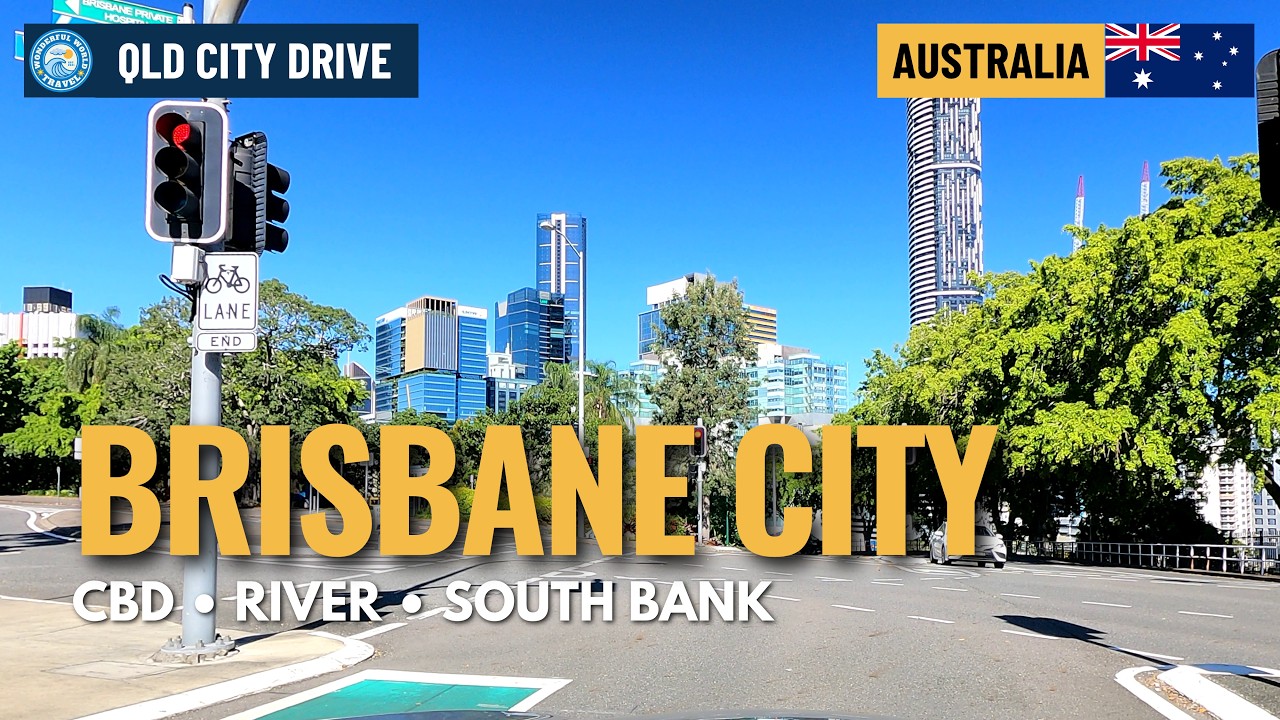Driving Tour of Brisbane City  - Australia Driving in 4K UHD | Wonderful World