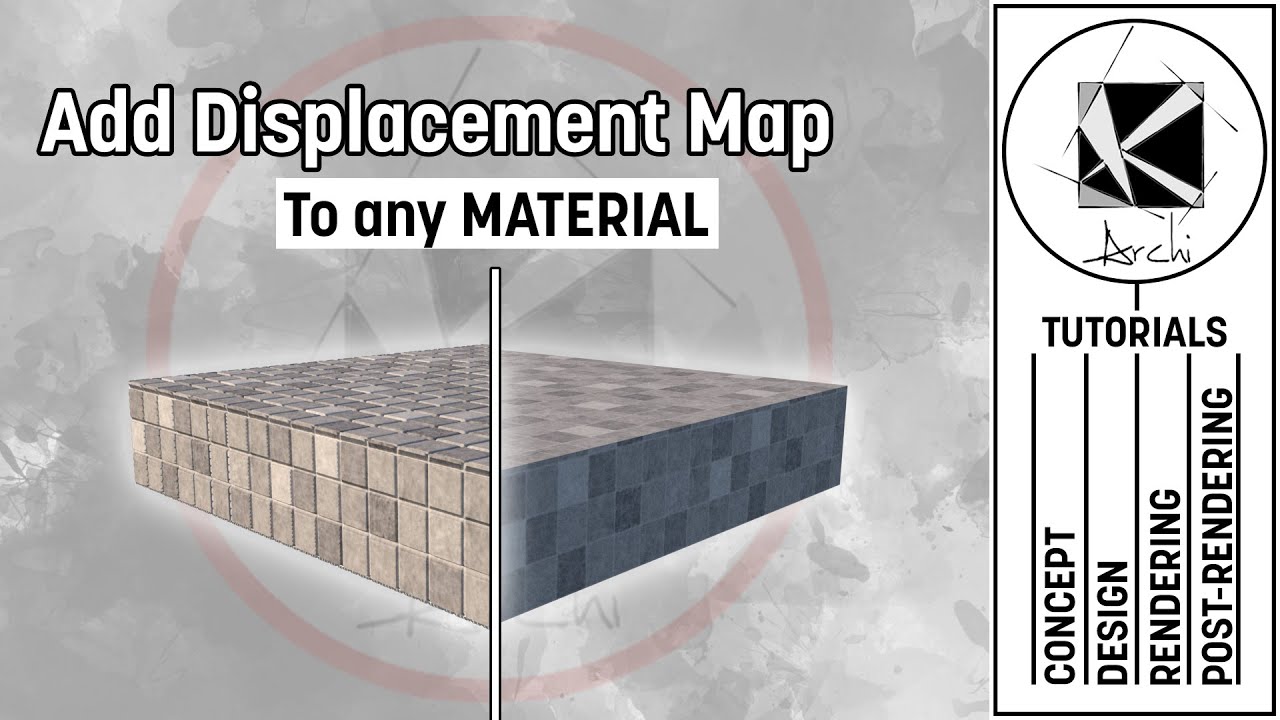 Learn to create Displacement Map for any Material - Vray Sketchup, 3dsMax, etc...