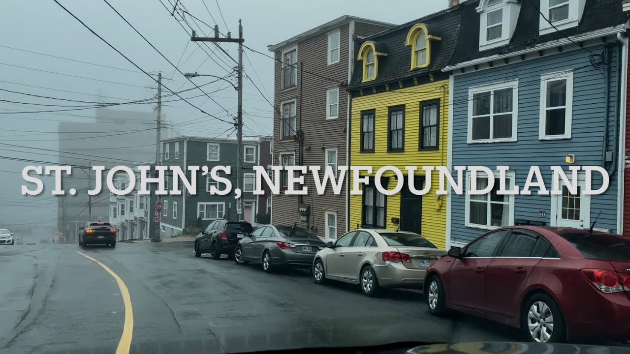 St. John’s Newfoundland and Labrador. Driving tour downtown.