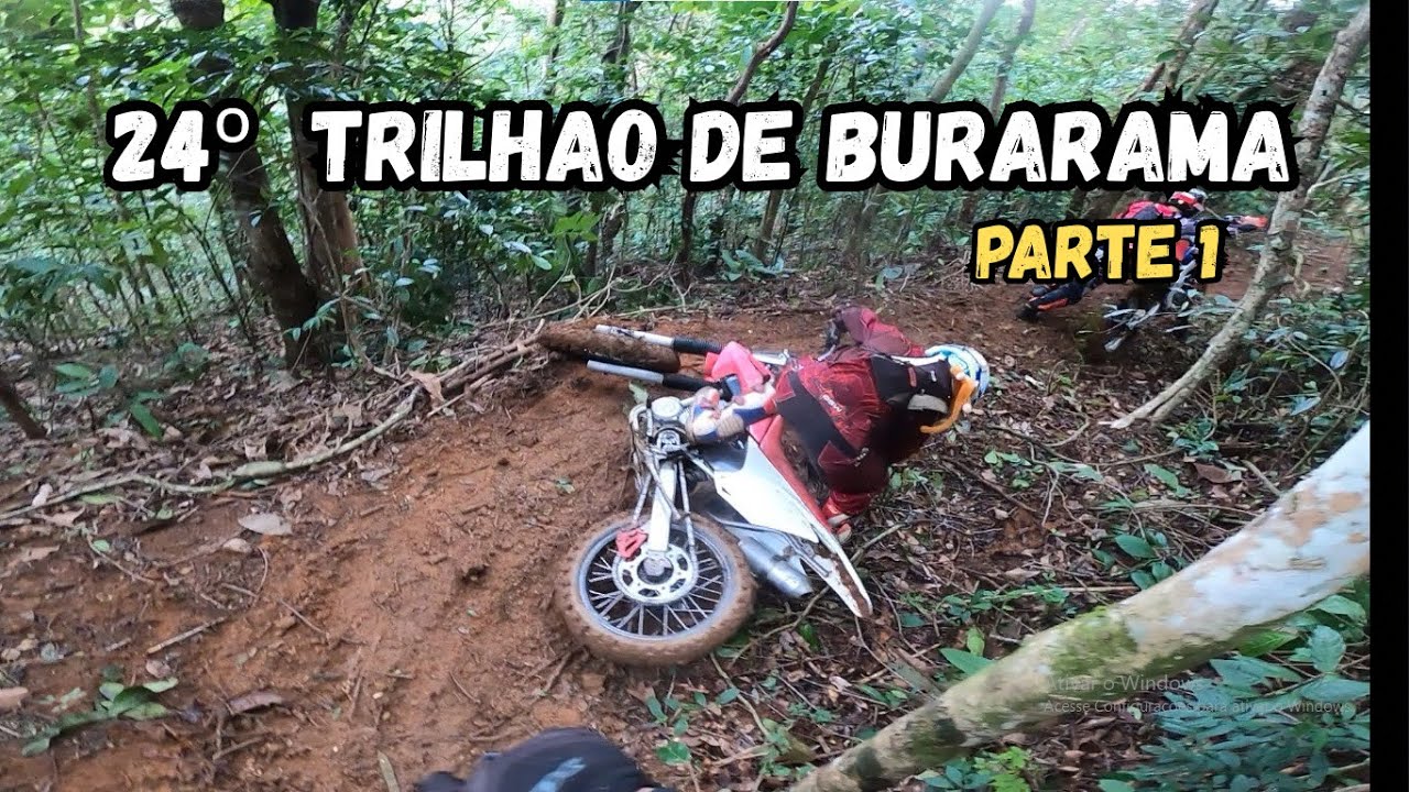24&ordm; TRILH&Atilde;O DE BURARAMA🔥PILOTO APAVOROU E DEITOU PARA DESCANSAR😂 part-1 kx450f