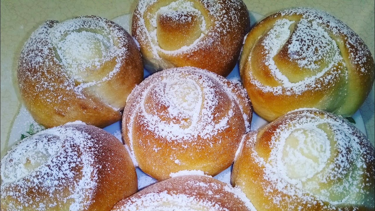 Булочки Розочки. Вкуснейшие булочки с творогом. Buns Roses.