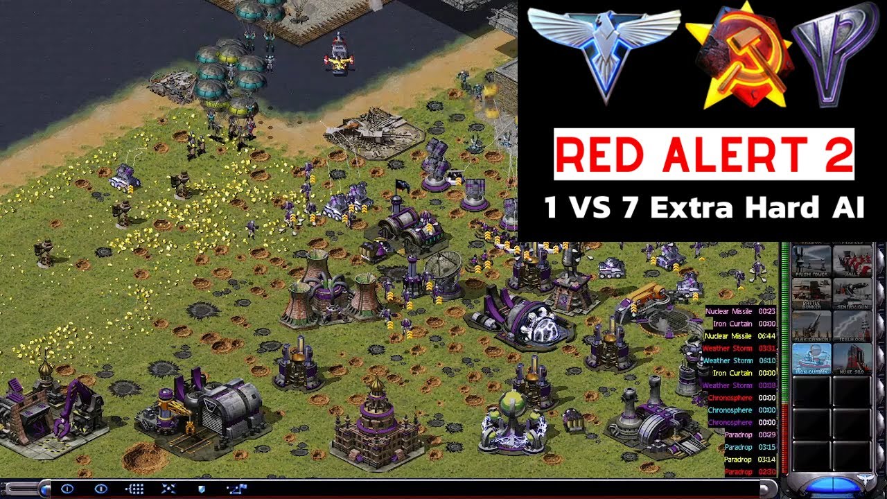 Red Alert 2 Yuri's Revenge | 1 Korea vs 7 Brutal AI | 🌿Delux Island Wars Plus