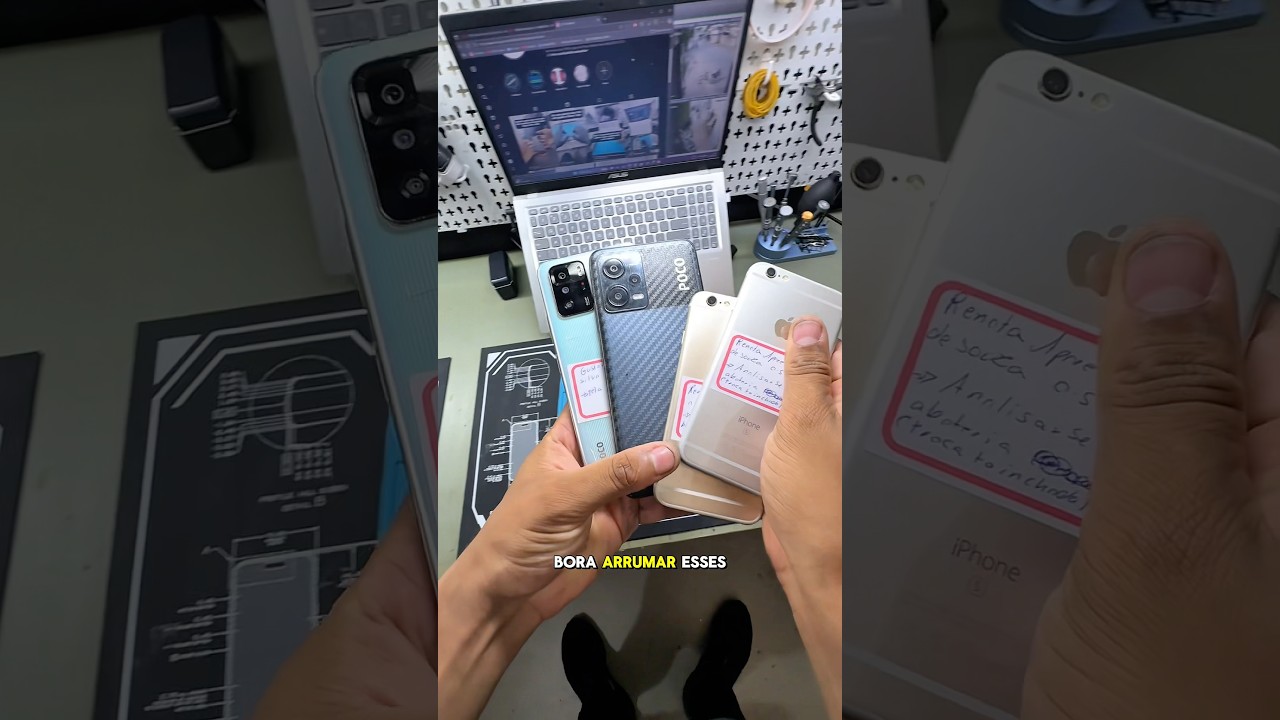 Vem chegando tanto celular quebrado tivemos que arrumar 4 aparelhos em um v&iacute;deo  #reparodecelular