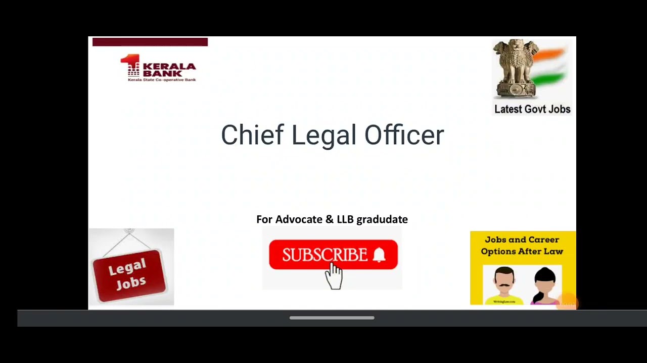 bank job chief legal officer