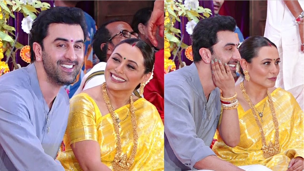 Ranbir Kapoor At Rani Mukherjee Durga Puja 2024