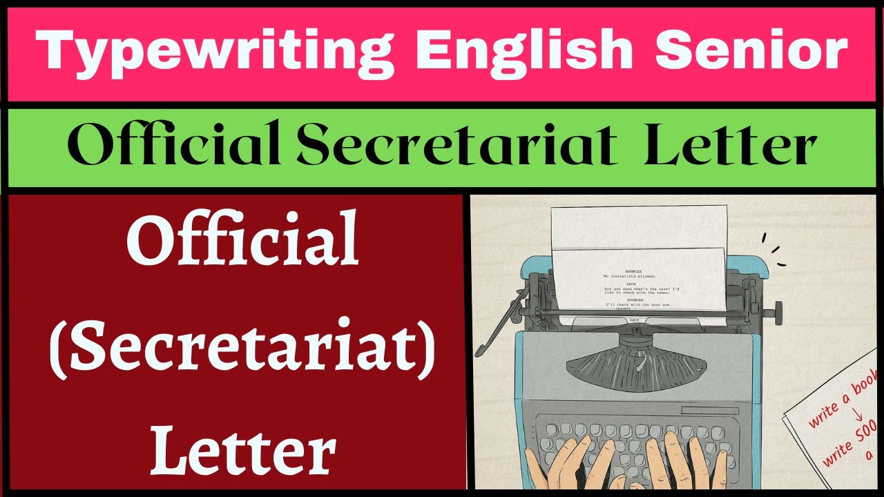 💥#How to learn Typewriting Official (Secretariat) Letter #Senior #Santhya Technologies🔥