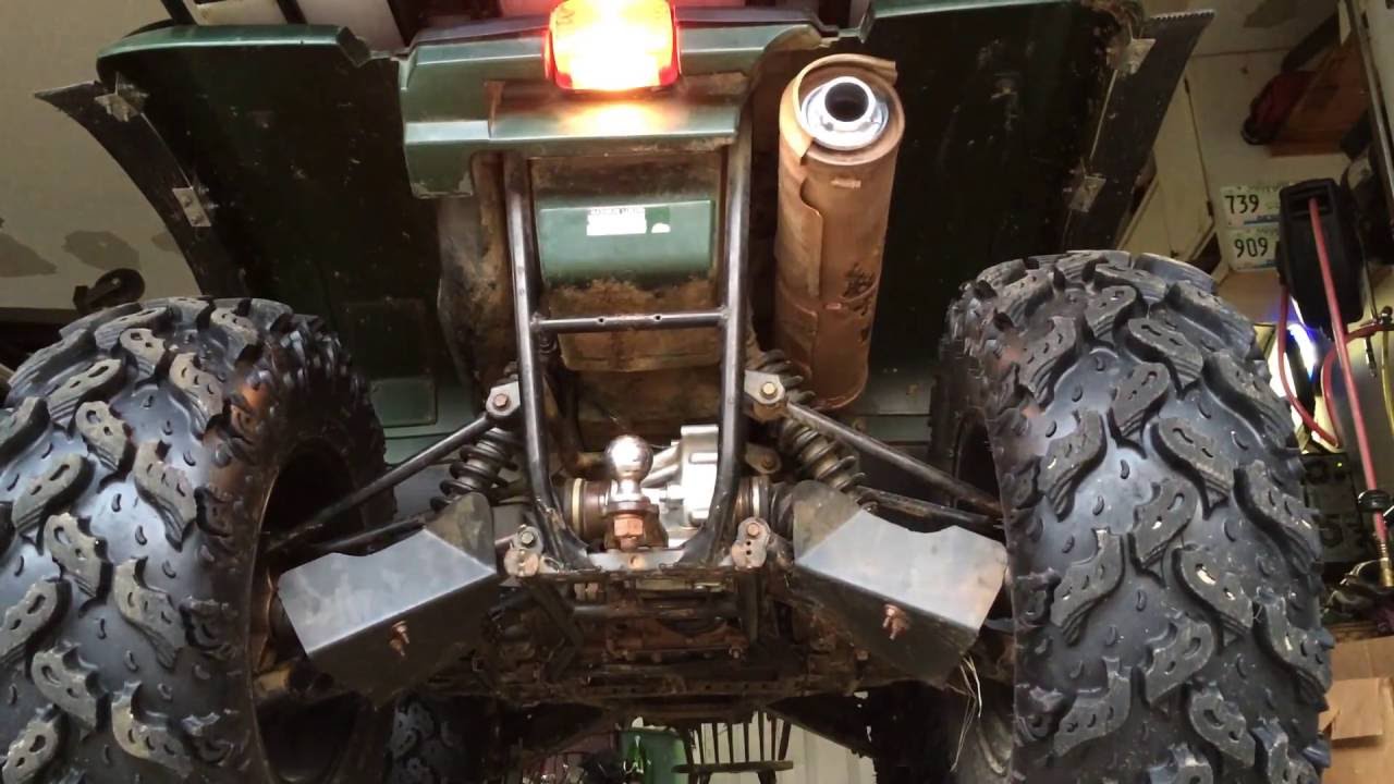 Atv Yamaha Grizzly 660 power tip exhaust mod.
