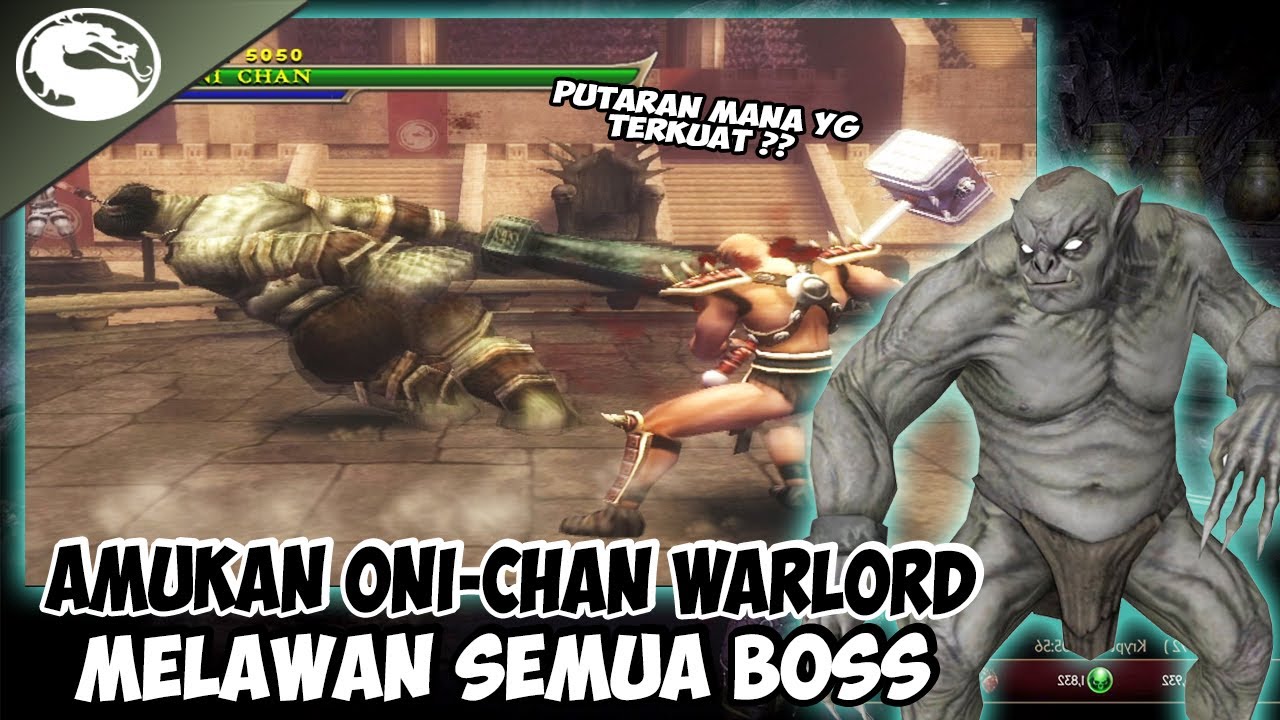 AMUKAN ONI WARLORD MELAWAN SEMUA BOSS - Mortal Kombat Shaolin Monks (HARD) PS2