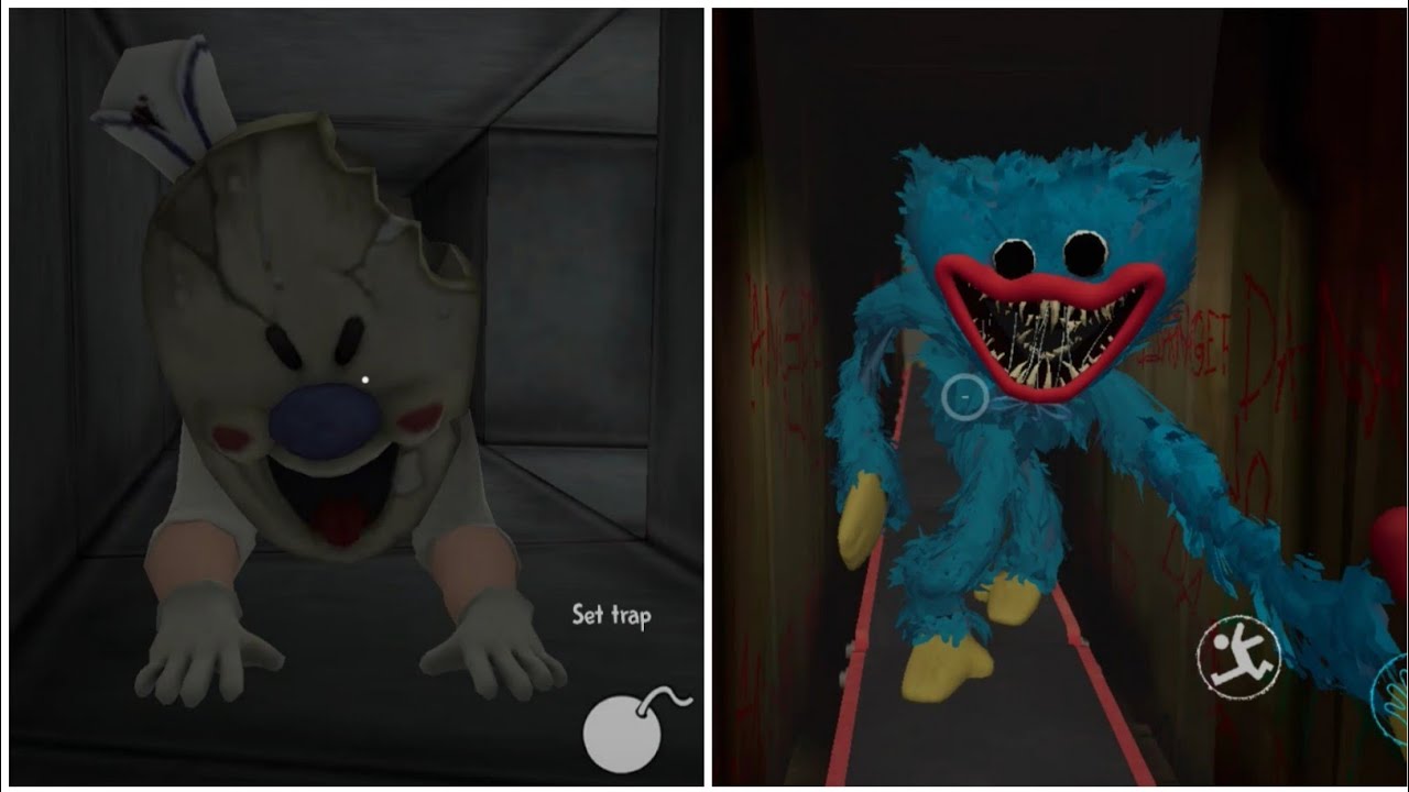 Ice Scream 6 Rod Crawling Jumpscare Vs Poppy Playtime Crawling Jumpsacre