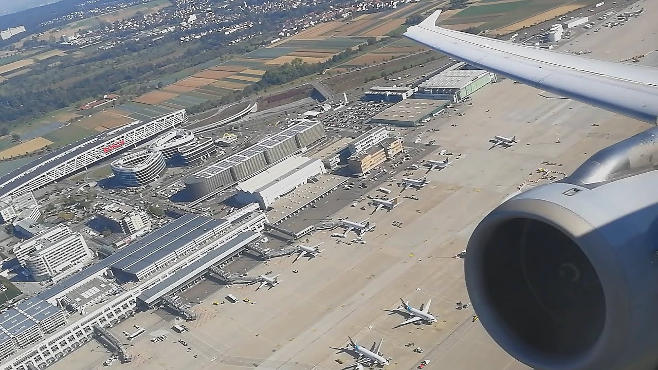 Fantastic Engine Sound!! Airbus A321 Takeoff from Stuttgart on Lufthansa