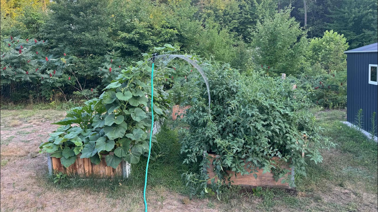 Turning an Old Garage Door into a Raised Garden Bed!