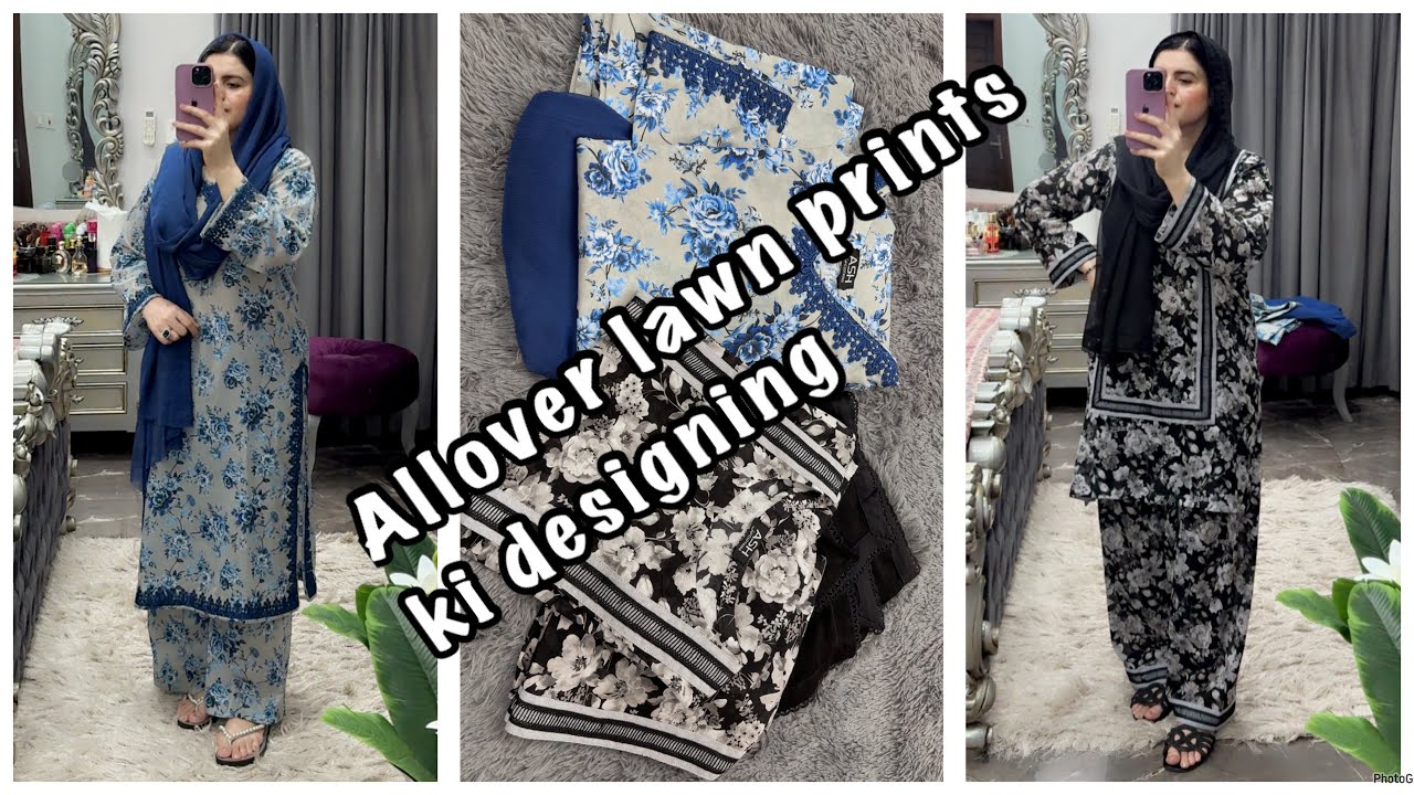 Allover lawn prints k designing ideas/ lawn allover co-ord sets designs