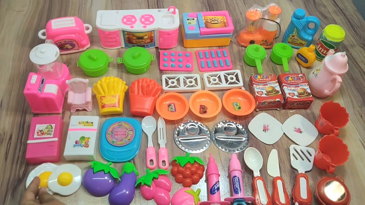 7:55​ Minutes Satisfying with Unboxing Hello Kitty Miniature Kitchen Set | Toy Kitchen Set Unboxingl