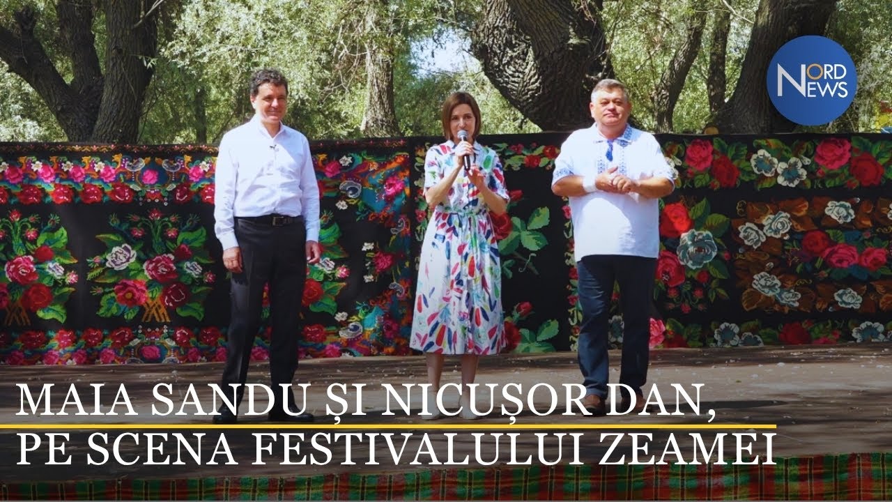 Maia Sandu și Nicușor Dan, împreună pe scena Festivalului Zeamei din Sipoteni
