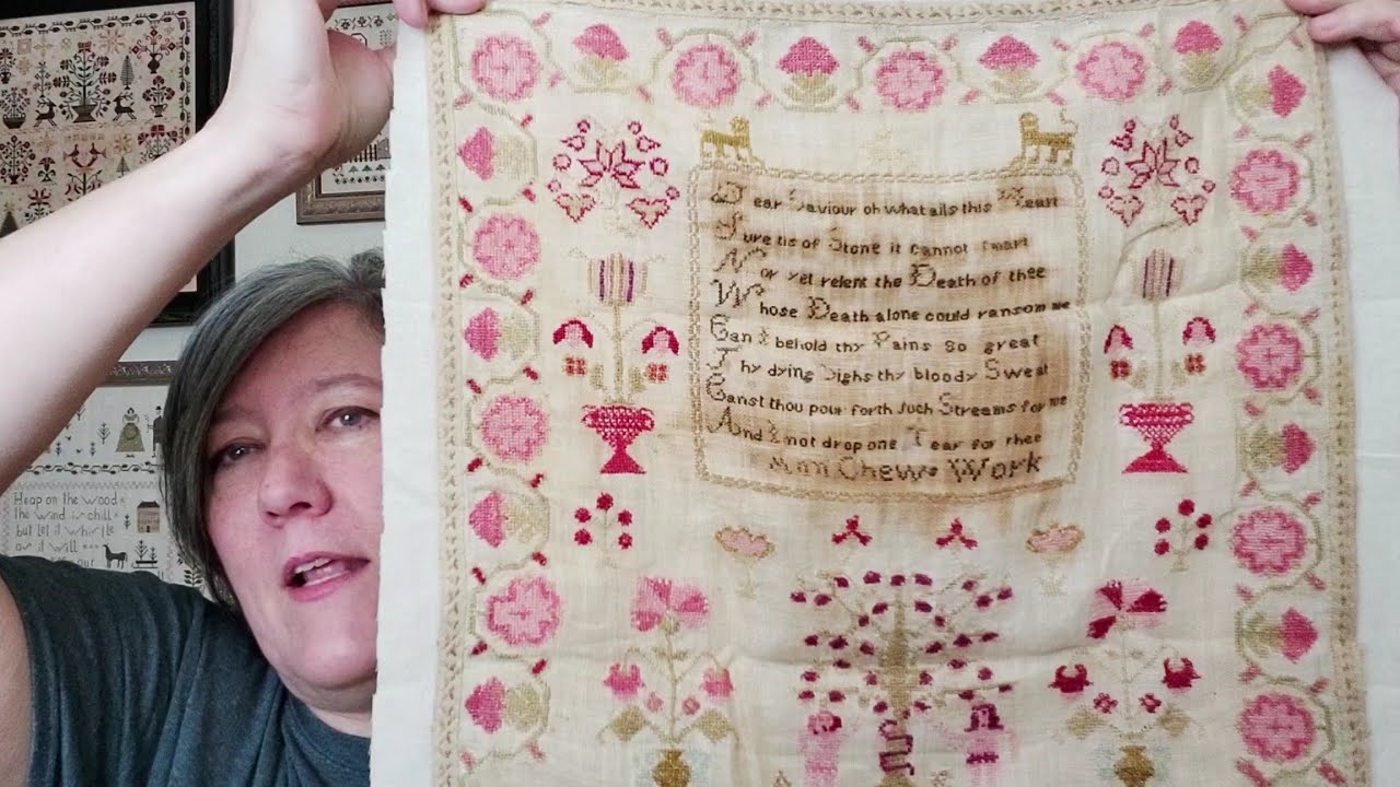 Flosstube 79 - Antique sampler acquired, a new start, and WIP