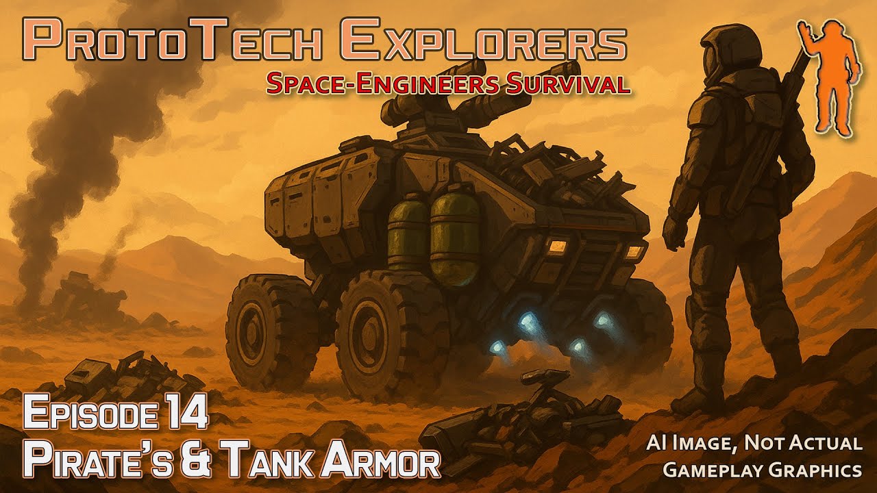 Pirate Trouble & Tank Armor | Prototech Explorers Ep.14 (Space Engineers Survival)