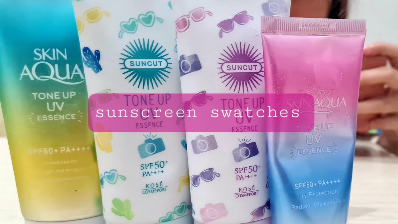 Japanese sunscreen swatch |currycarikawaii