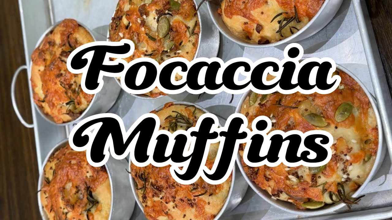 วิธีทำ Focaccia Muffins ขนมปังอิตาเลียนฉบับมินิ กรอบนอกนุ่มใน ฟินทุกคำ ไม่ต้องนวดแป้ง