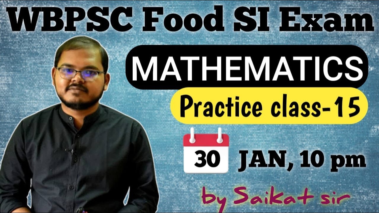 MATH Practice| Class-15 | WBPSC Food SI 2023 | Practice class | Saikat Sir | Note Book