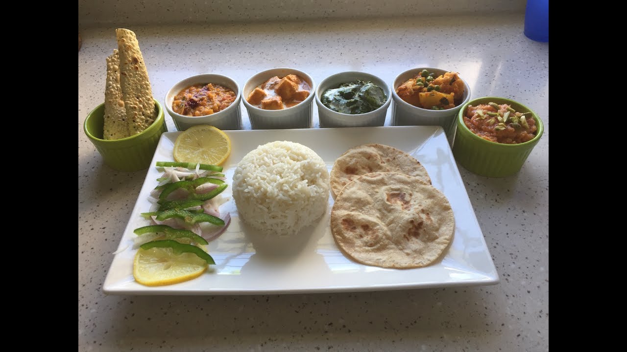North Indian Vegetarian thali