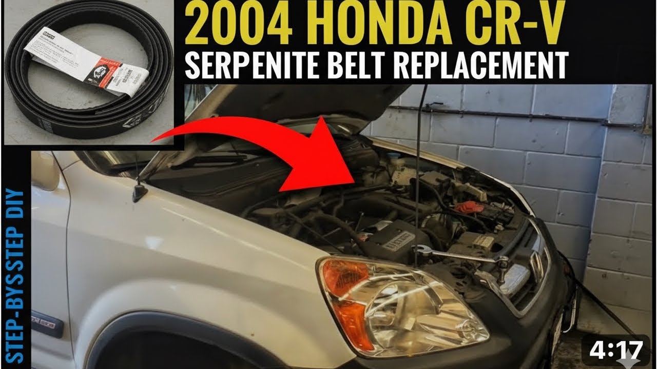 How to Replace a Serpentine Belt on a 2004 Honda CR-V with 2.4 L Engine