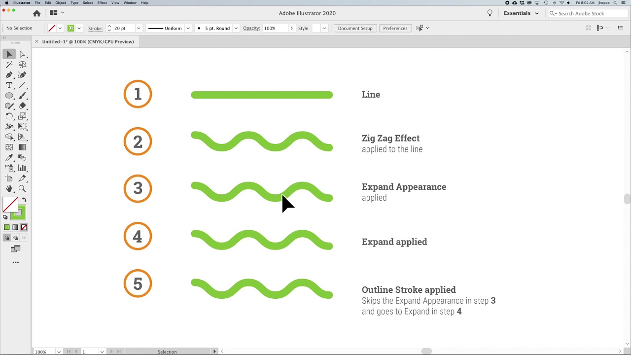 Расширение и расширение внешнего вида в Adobe Illustrator