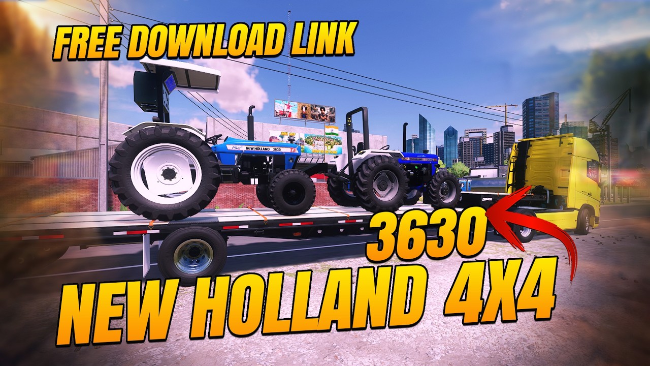 New Holland 3630 mod free download fs22 Realistic Farming 😍 | Indian tractor mods graphic