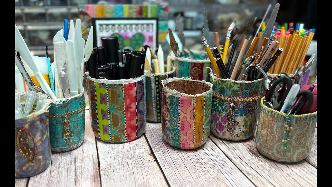 GEL PRINT ART EP. 5:  Using Gel Prints to Create Beautiful Vessels