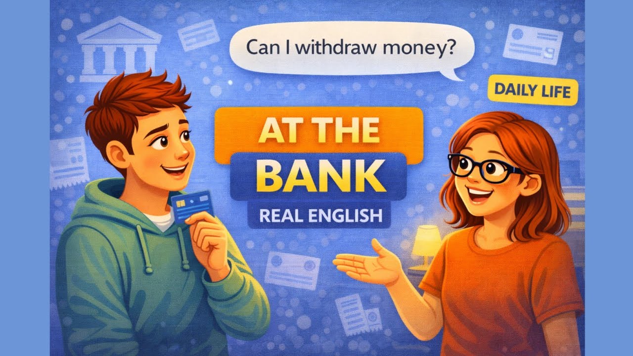 Real English Conversation Practice | Let's Go to the Bank! 🏦 | English in Daily Life