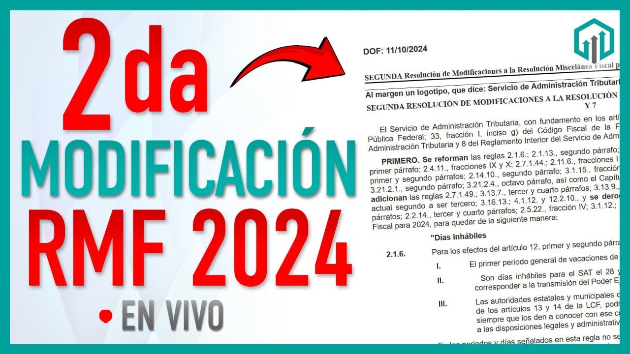 2da Modificación a la RMF 2024