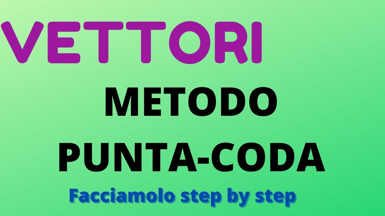 Operazioni con vettori: il metodo punta-coda