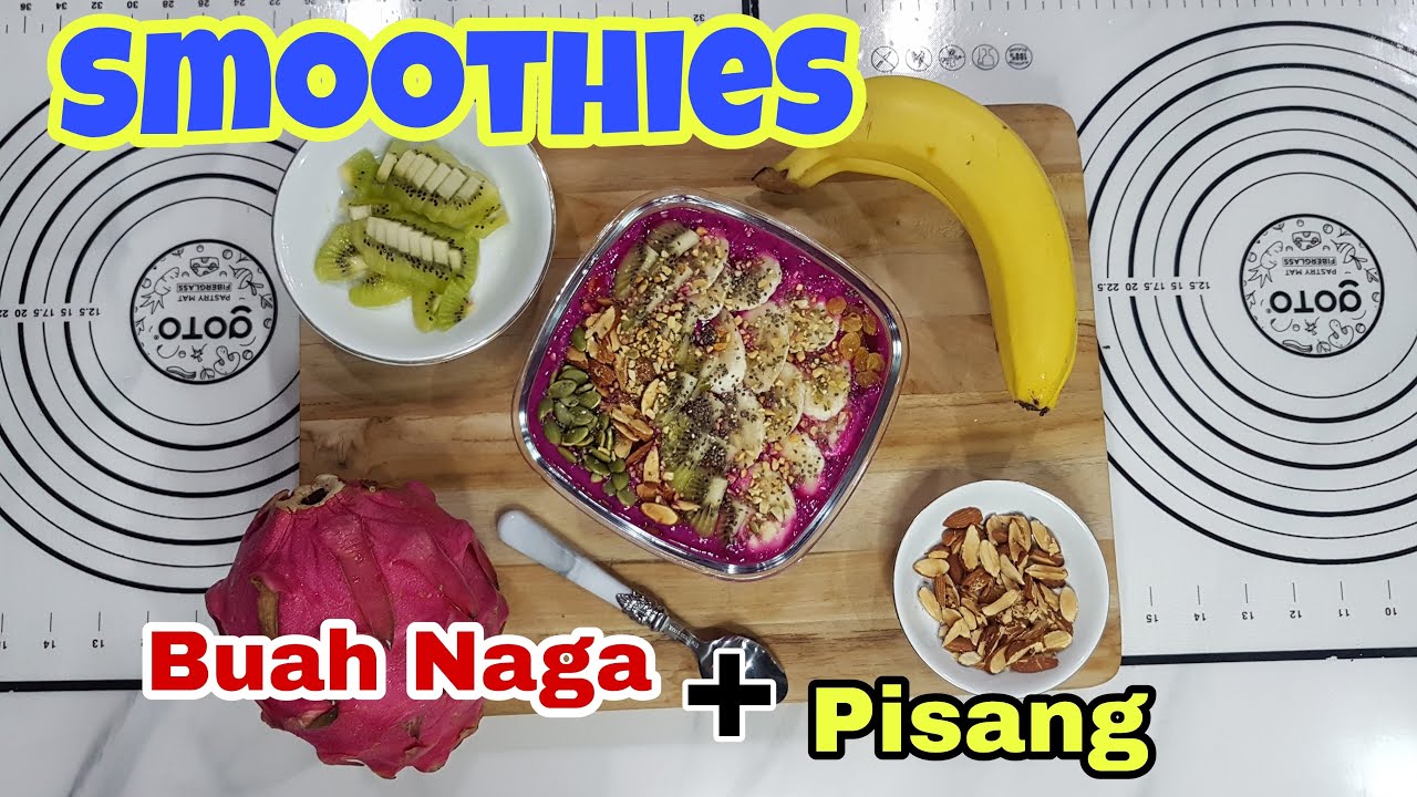 Membuat Smoothies enak dari Buah Naga dan Pisang, bagus untuk diet