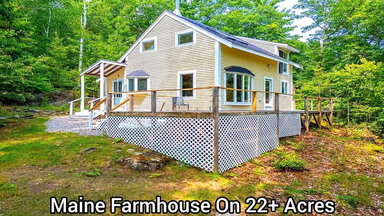Maine Farmhouse On 22+ Acres | $249k | ME Real Estate For Sale | Bright Living |Investment Potential