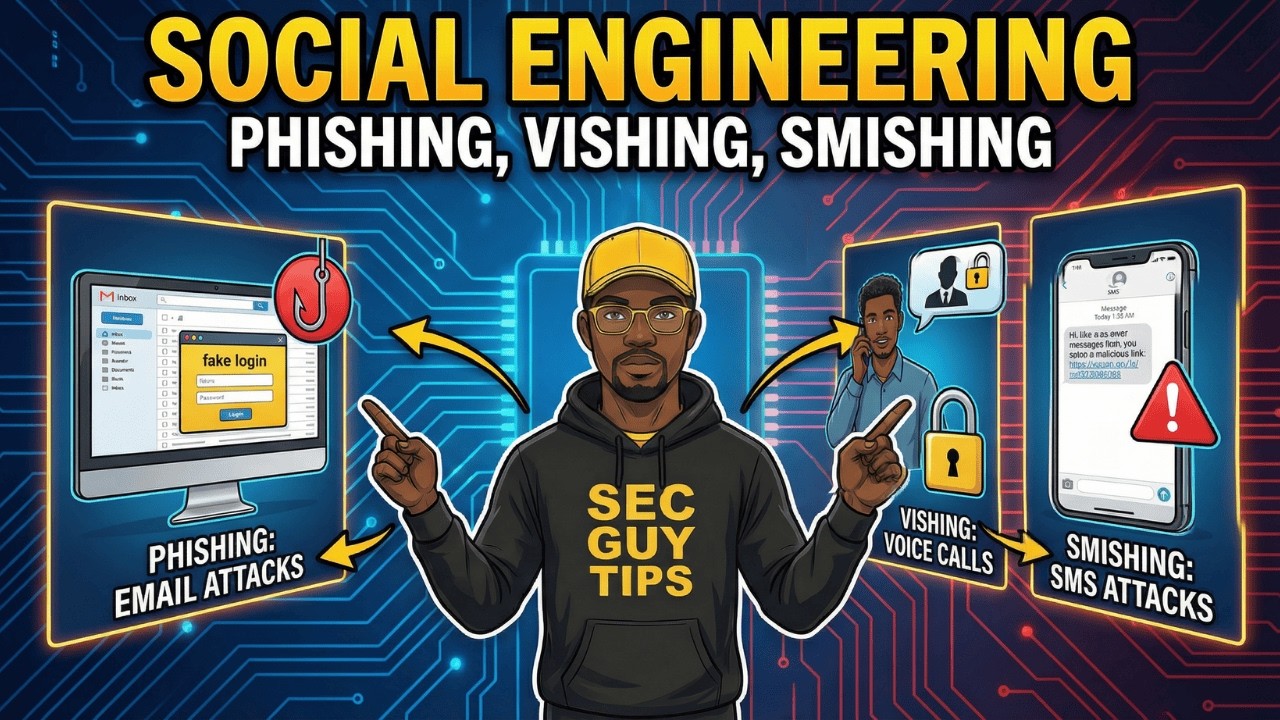 Social Engineering: Phishing, Vishing, and Smishing