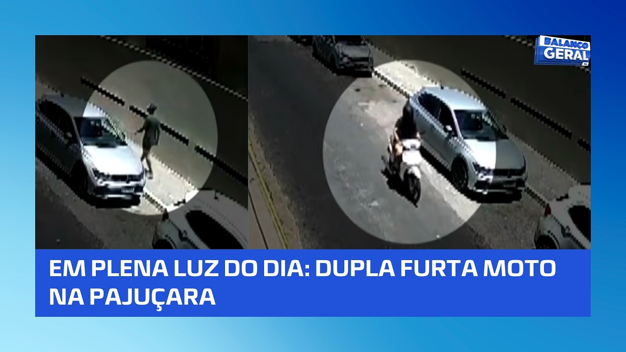 Em plena Luz do dia: Dupla é flagrada furtando moto na Pajuçara