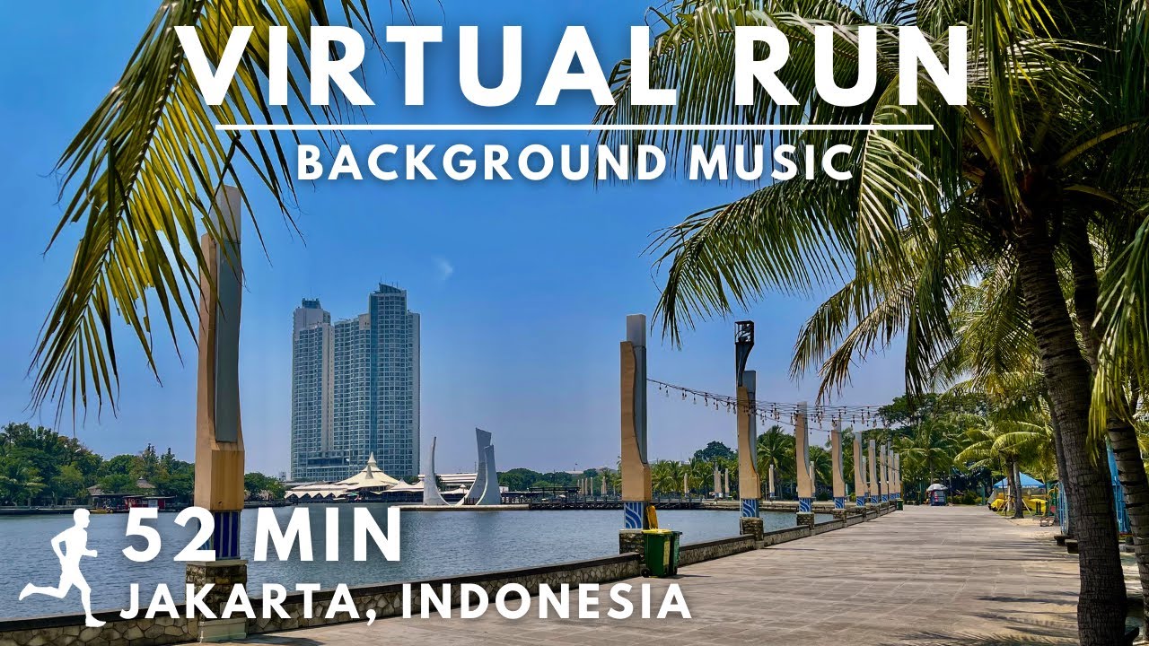 Virtual Running Video For Treadmill With Music in #Ancol #Jakarta #Indonesia