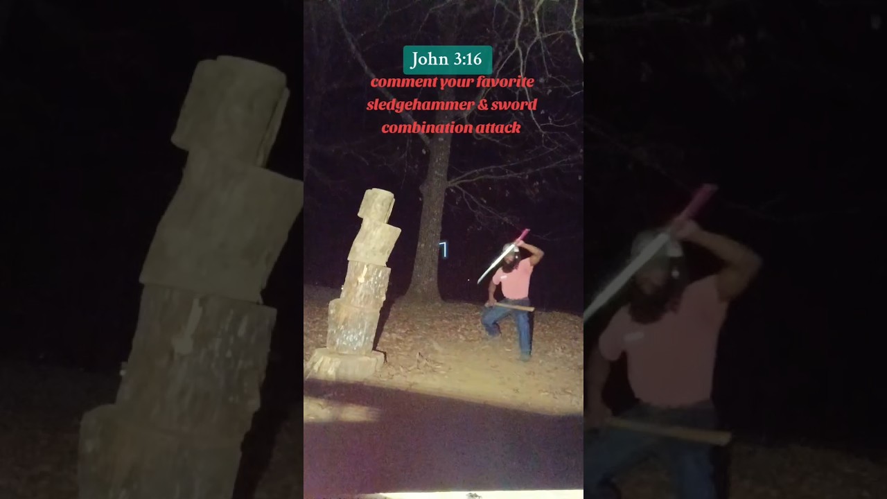 DAY 596: TRAINING WITH THE SLEDGEHAMMER "Billy" AS A WEAPON + MY SWORD MUSHUU