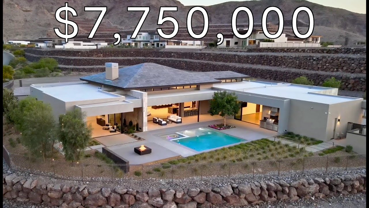 Inside a $7,750,000 Las Vegas Modern Mansion With a Car Display Garage!