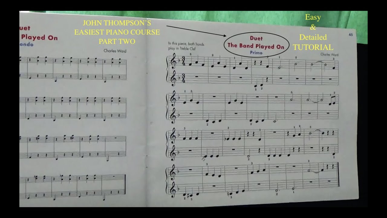 Step-by-Step Tutorial: The Band Played On | John Thompson’s Easiest Piano Course Part 2