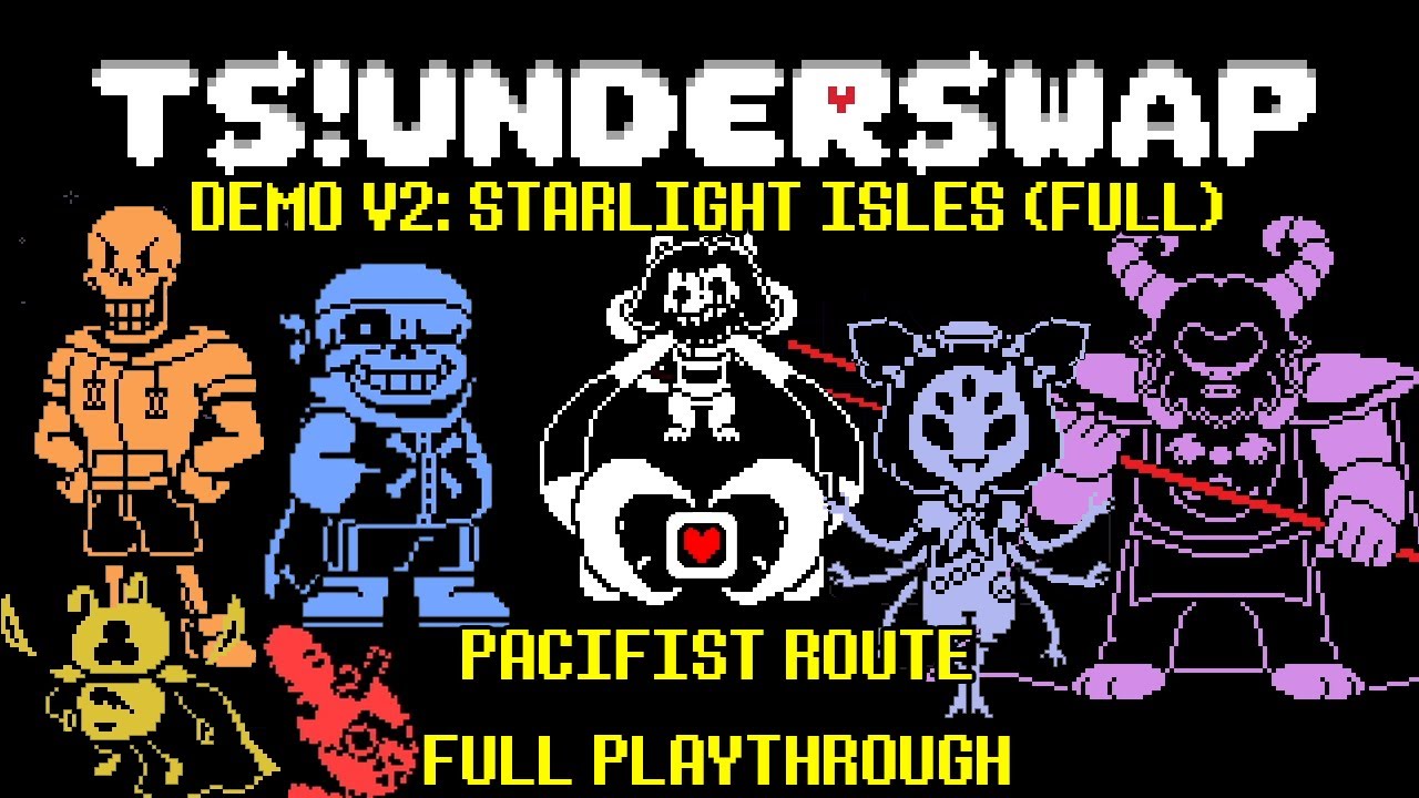 TS!UNDERSWAP DEMO V2.0 *PACIFIST* FULL PLAYTHROUGH (FAN-GAME) [ No Commentary | Secrets | Quests ]