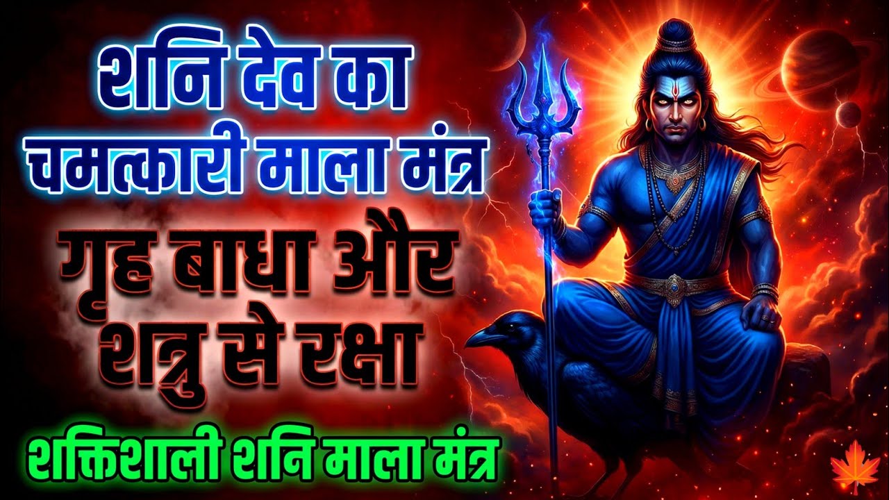 शनि देव का चमत्कारी माला मंत्र | गृह बाधा और शत्रु से रक्षा | शक्तिशाली शनि माला मंत्र 