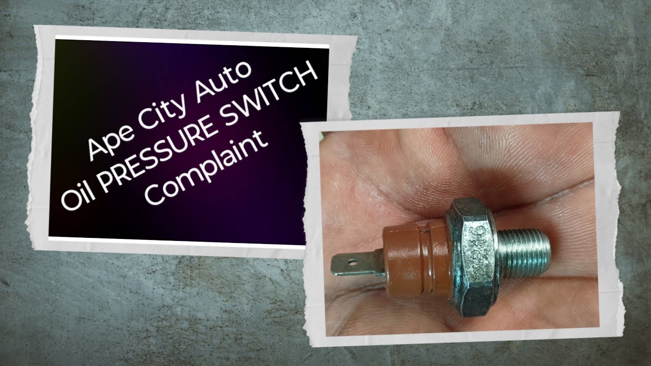 PIAGGIO Ape City Auto Oil PRESSURE SWITCH Complaint @automsallinone3193