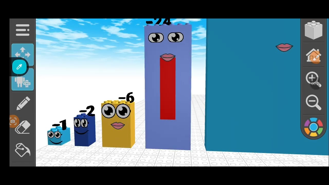 Negative Factorial Numberblocks(no sound)
