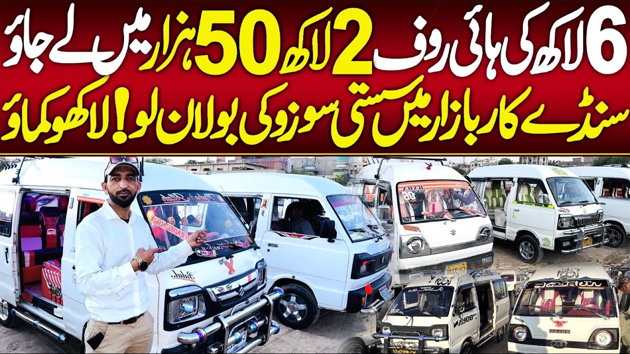 full modified hi roof for sale sunday car market  karachi