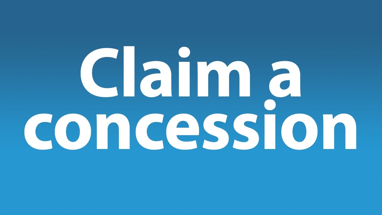 How to claim a concession