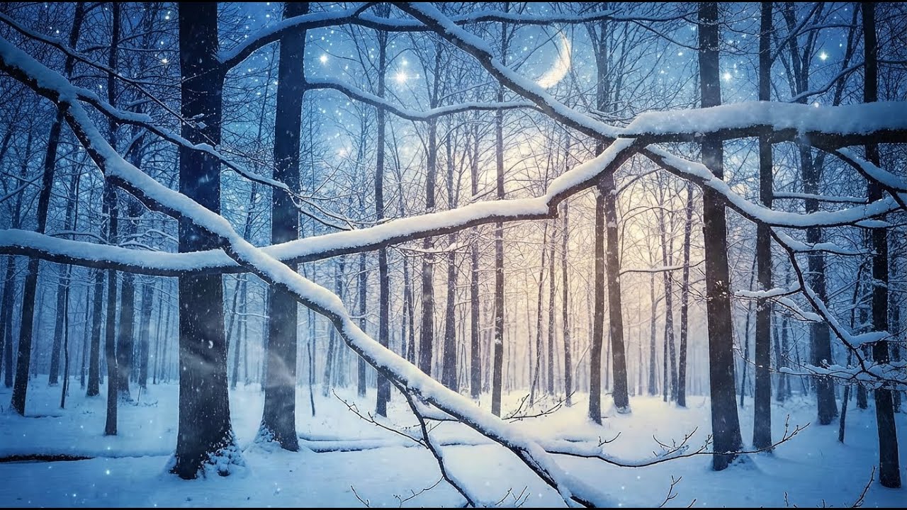 Winter Forest Serenity for Deep Sleep | 10 Hours of Snowy Pine Ambience