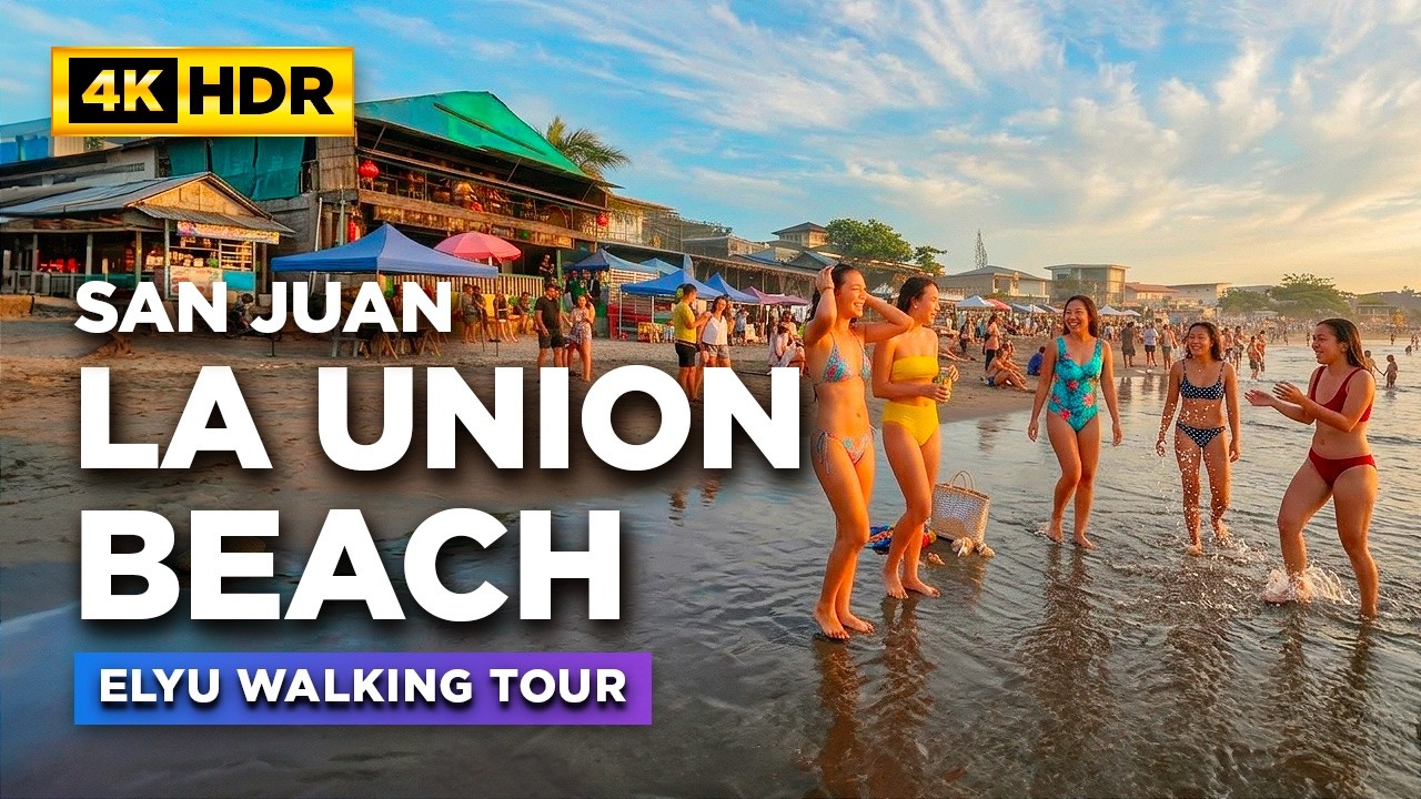 Is LA UNION Beach Worth Visiting? | ELYU Beach Full Walking Tour | San Juan La Union Philippines