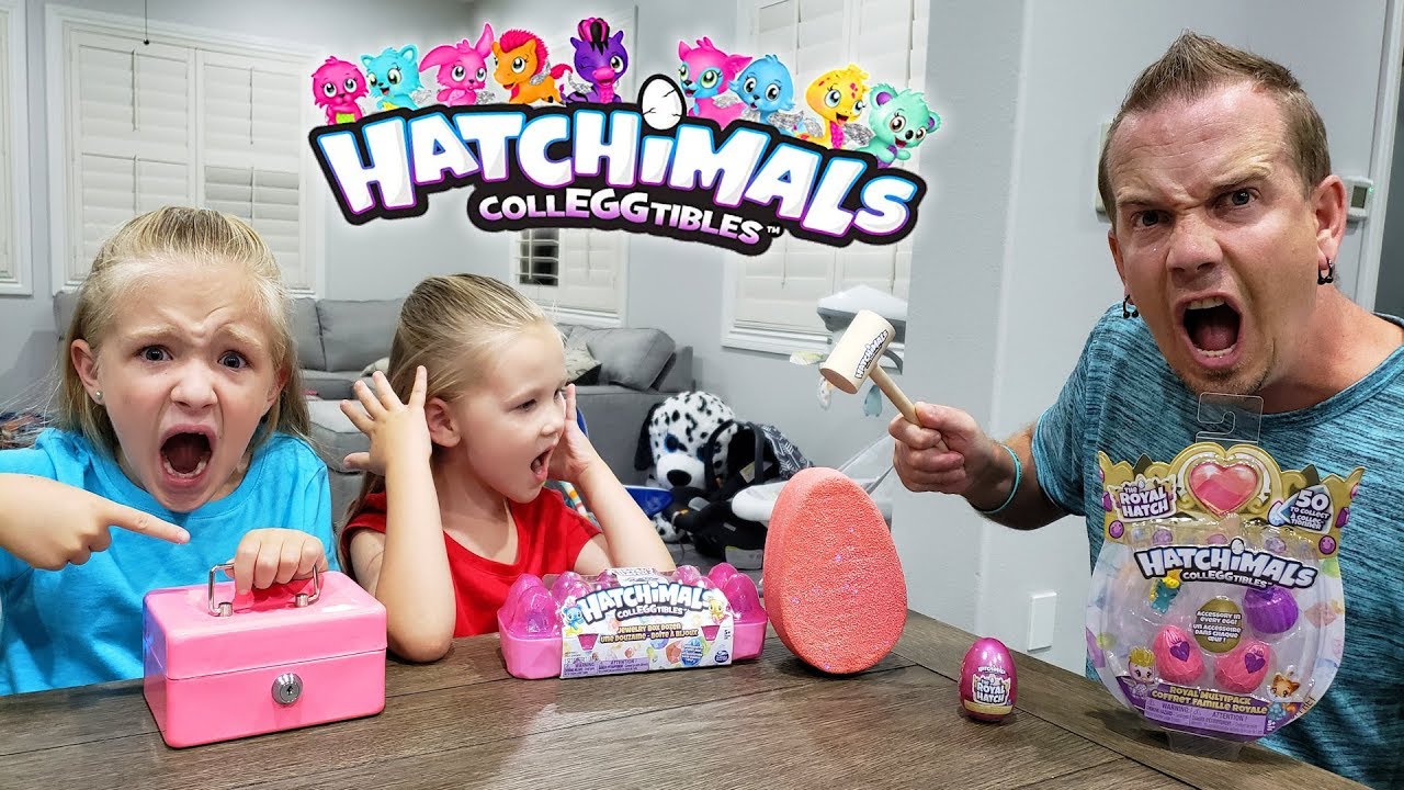 Crushing Giant Surprise Mystery Egg In Search For Lock Box Key With Royal Hatch Hatchimals!