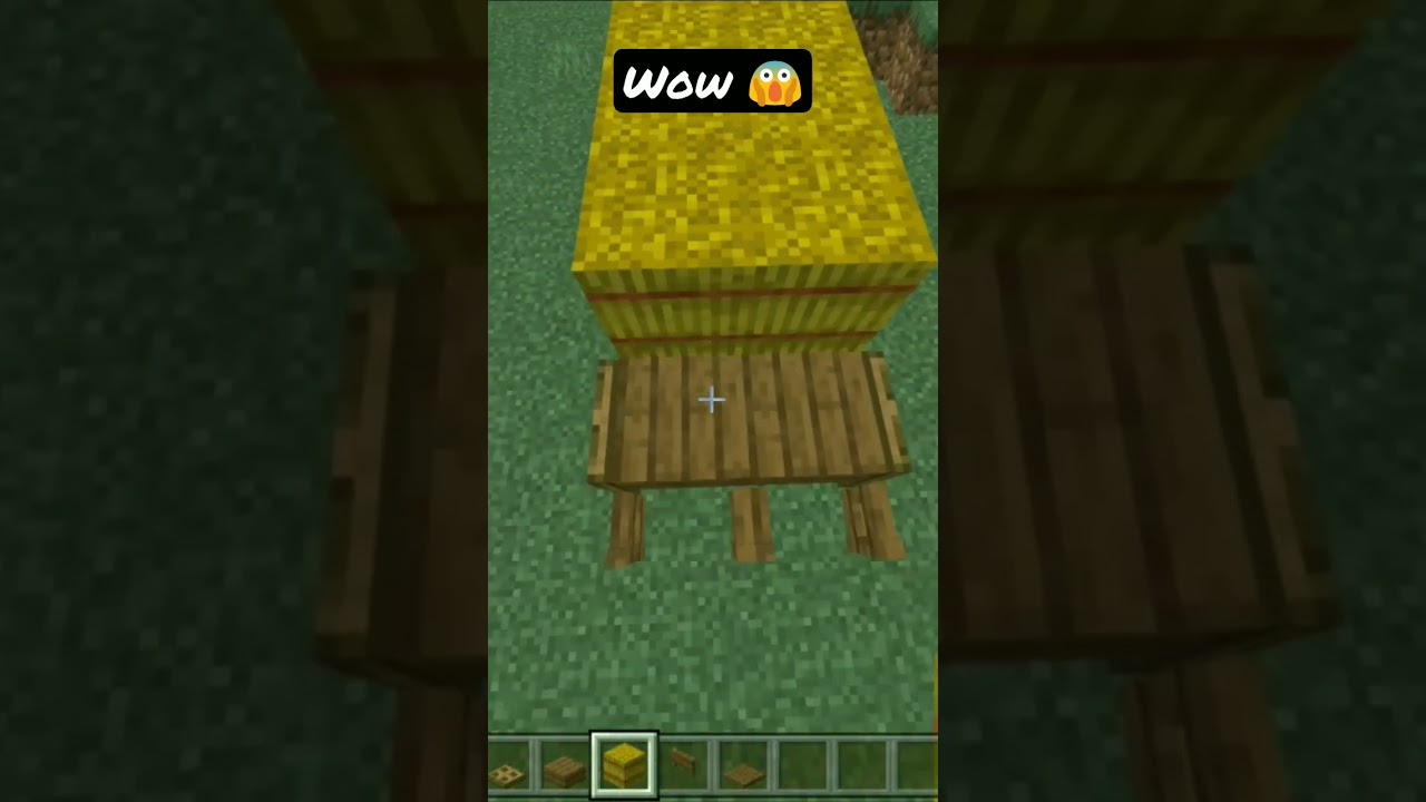 How To Make Hay Bale Cart In Minecraft..............#shorts #minecraft