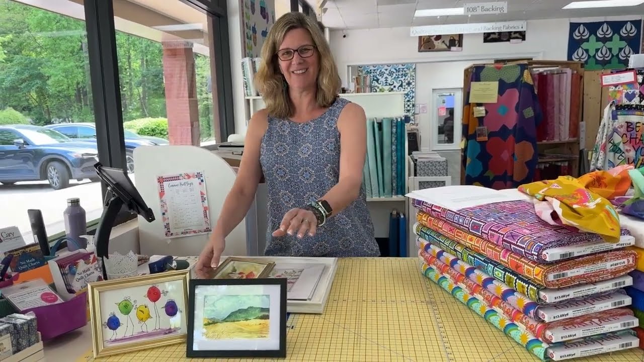 Sue Brindle Artworks and Postmark - see what's new at Cary Quilting Co, 4/17/24